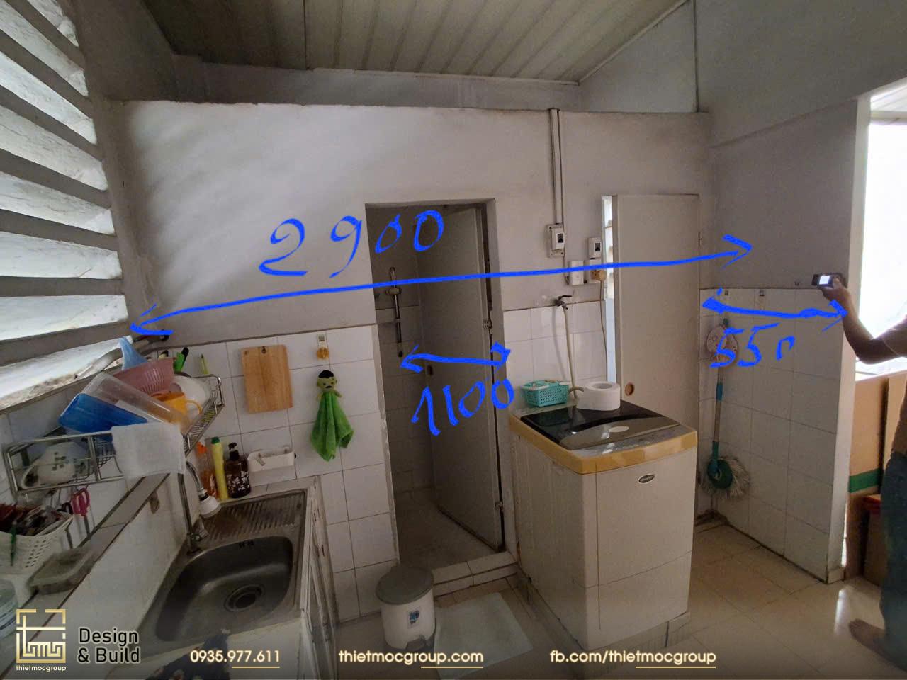 CẢI TẠO CĂN HỘ CHUNG CƯ CŨ QUẬN 3 4 khao sat cai tao phong bep can ho 2