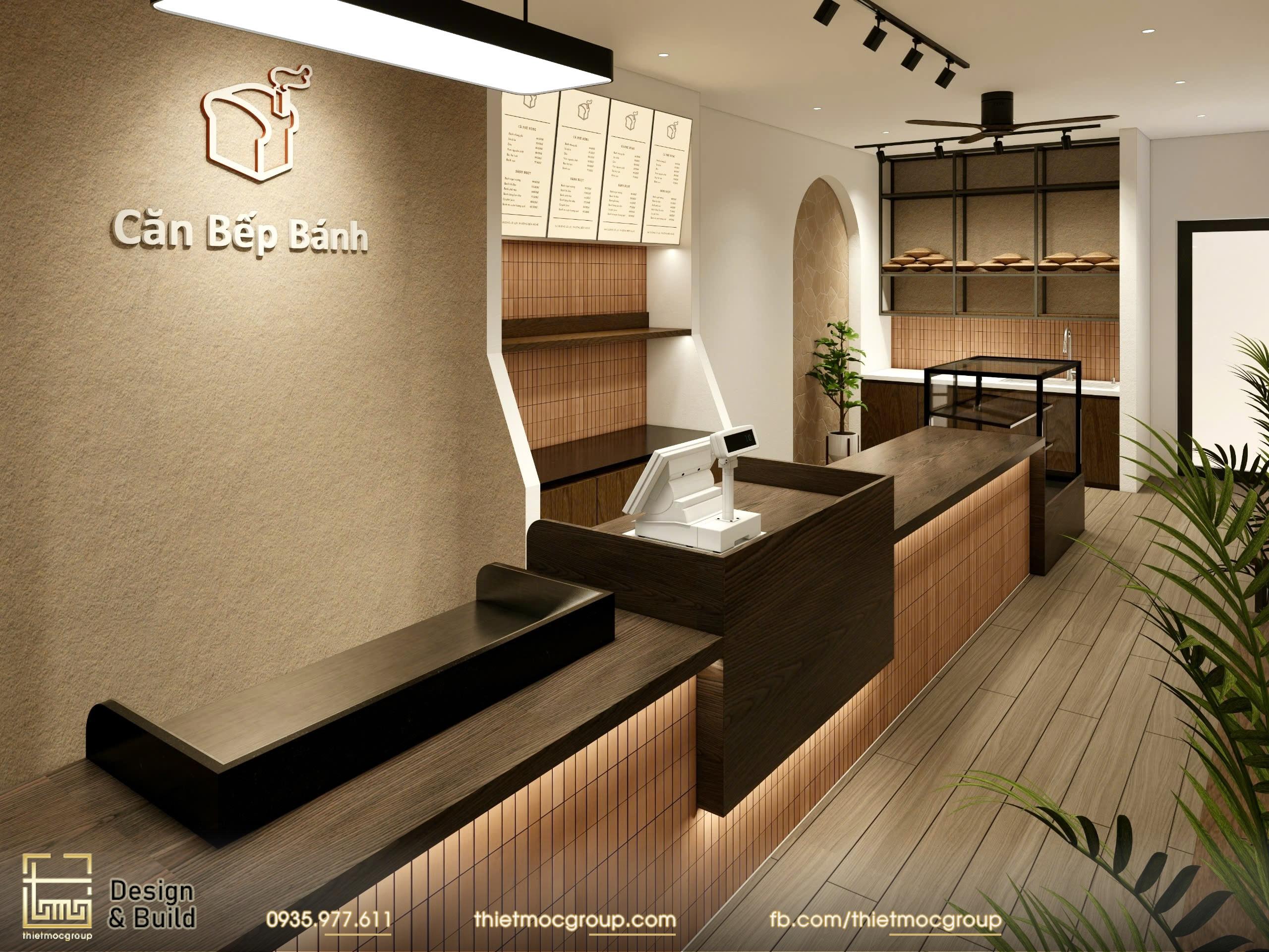 Thiết kế cải tạo tiệm bánh ngọt phong cách Mộc