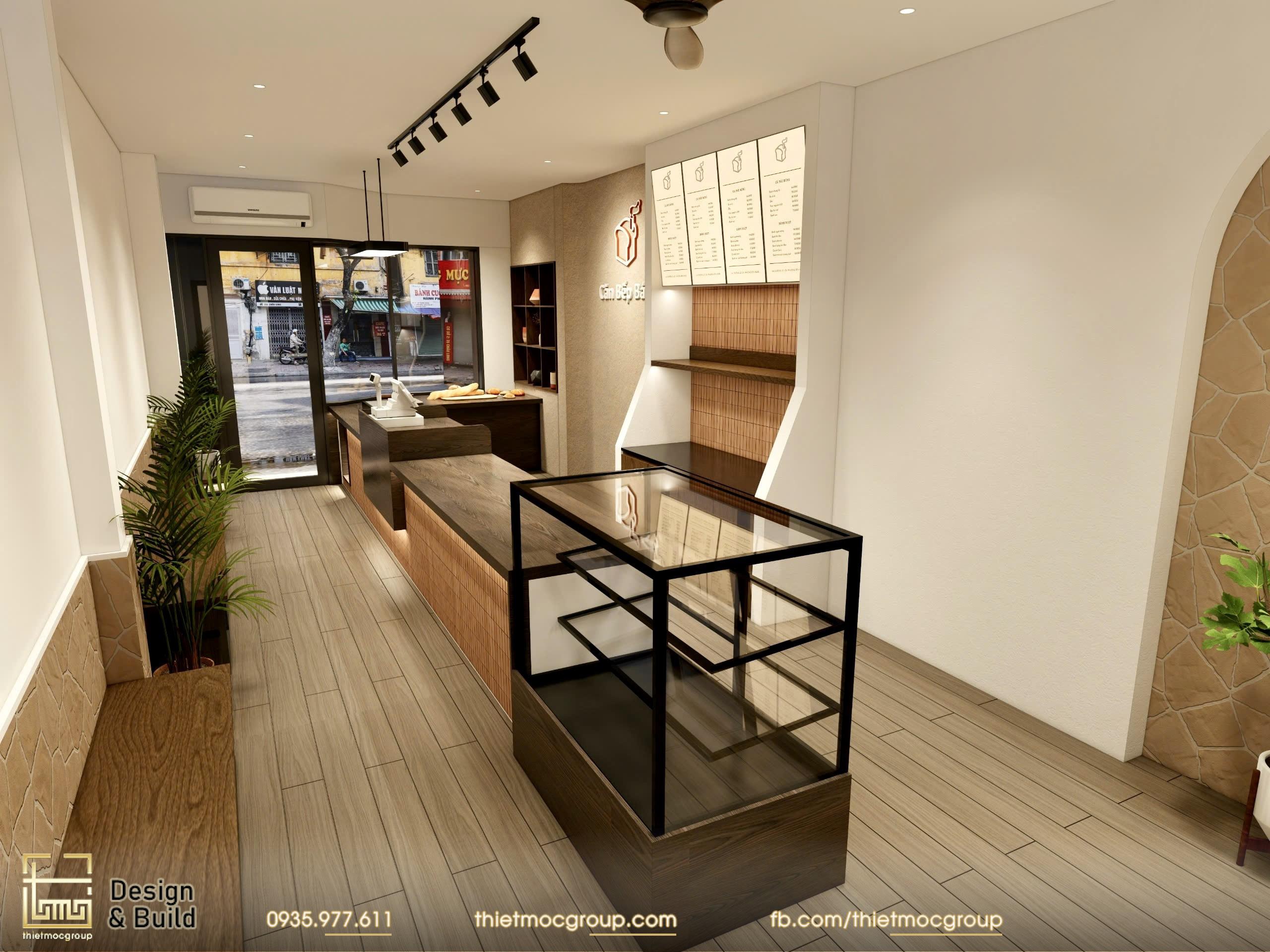 Thiết kế cải tạo tiệm bánh ngọt phong cách Mộc