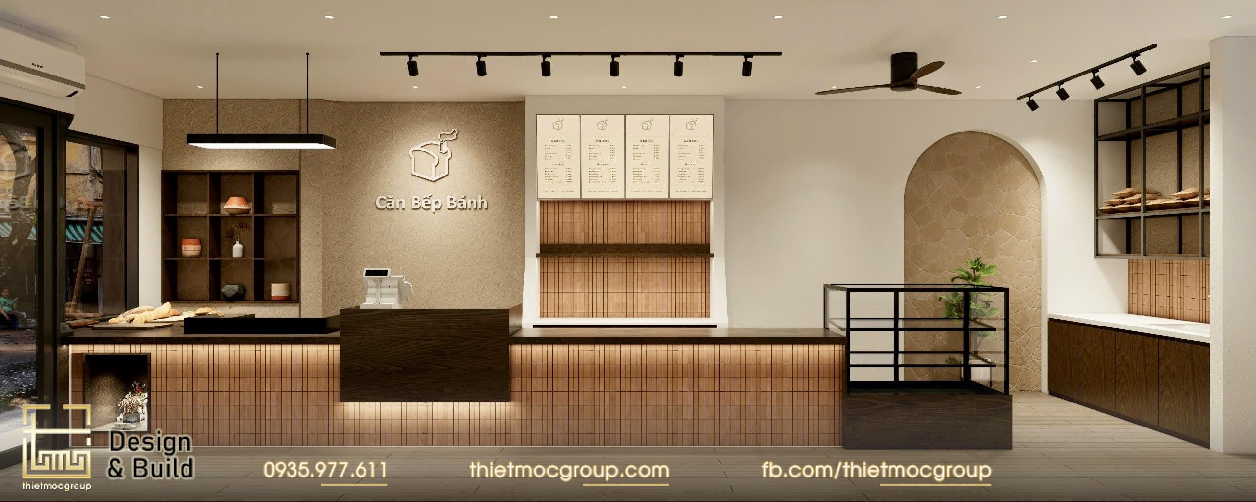 Thiết kế cải tạo tiệm bánh ngọt phong cách Mộc