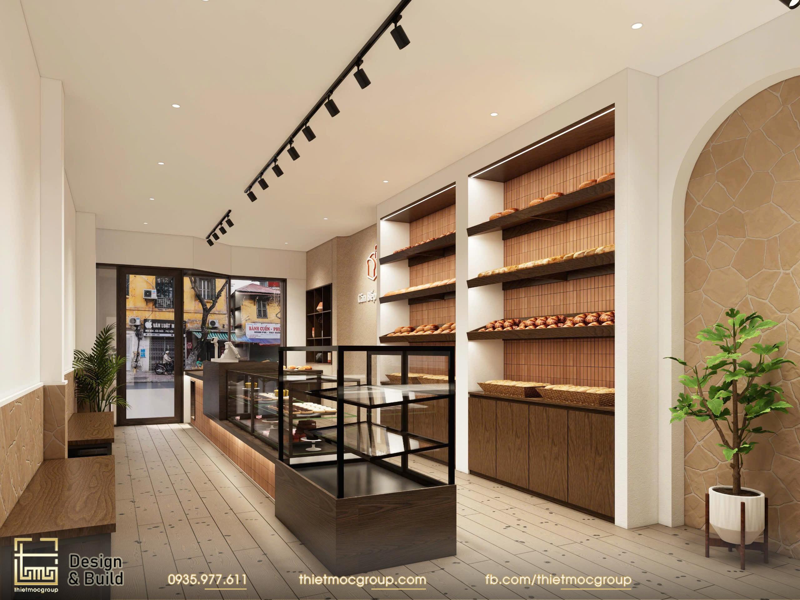 Thiết kế cải tạo tiệm bánh ngọt phong cách Mộc