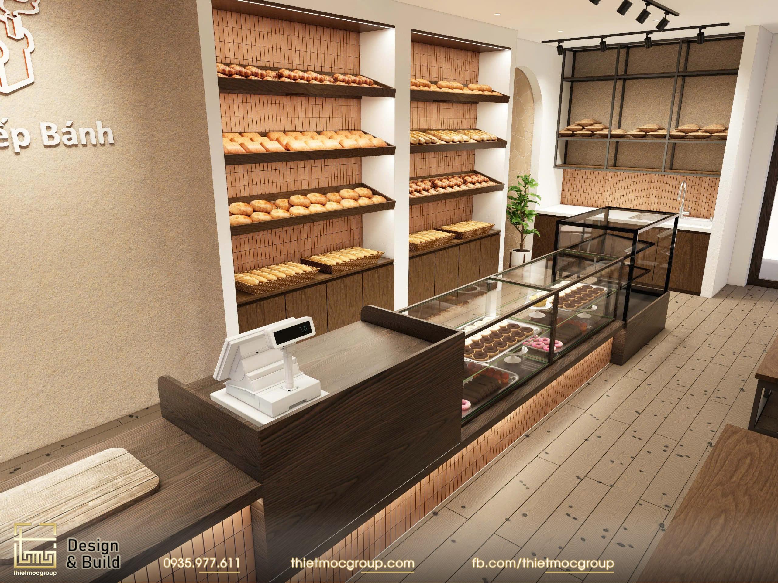 Thiết kế cải tạo tiệm bánh ngọt phong cách Mộc