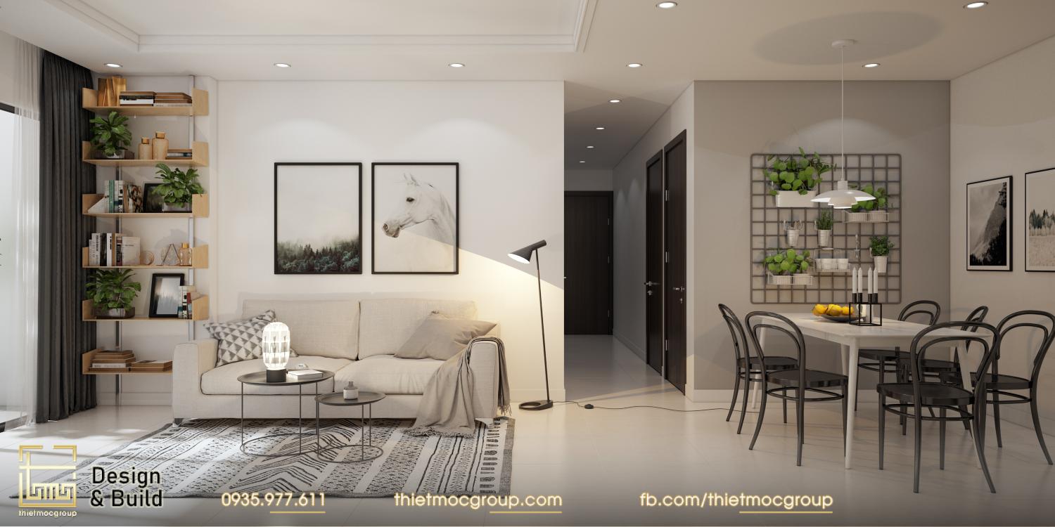 THIẾT KẾ NỘI THẤT CĂN HỘ, CHUNG CƯ 2 PHÒNG NGỦ 28 thiet ke noi that can ho chung cu 3